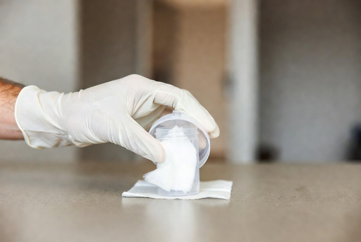 Professional methamphetamine residue sampling