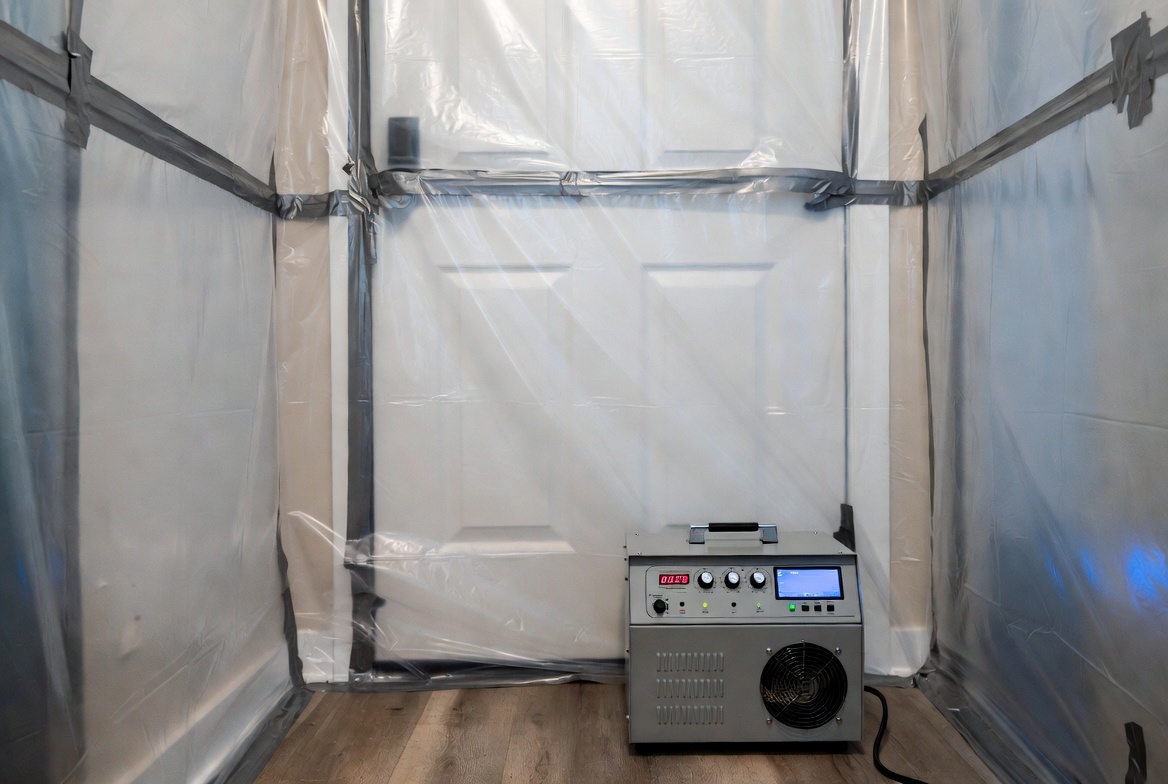 Professional ozone treatment for odor elimination
